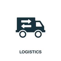ícone de logística. ilustração simples. ícone de logística para web design, modelos, infográficos e muito mais vetor