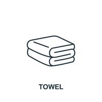 ícone de toalha da coleção de barbearia. símbolo de toalha de elemento de linha simples para modelos, web design e infográficos vetor
