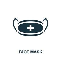 ícone de máscara facial. ilustração simples da coleção de coronavírus. ícone de máscara facial criativa para web design, modelos, infográficos e muito mais vetor