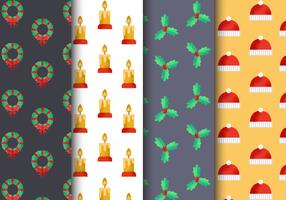 Padrões de Natal sem costura grátis vetor