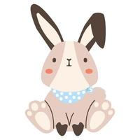 ícone de desenho animado de coelho feliz vetor