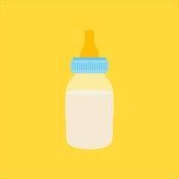 ilustração de design vetorial de garrafa de leite de bebê isolada na cor de fundo. produto lácteo. ilustração vetorial isolada no estilo cartoon vetor