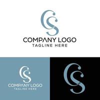 letra inicial cs design de logotipo monograma criativo sinal moderno símbolo ícone vetor