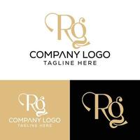 letra inicial rg design de logotipo monograma criativo sinal moderno símbolo ícone vetor