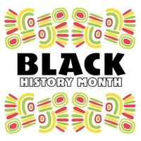 mês da história negra, modelo de banner em fundo branco, africano vetor