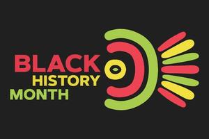 modelo de banner em fundo preto, mês da história negra, estilo africano vetor