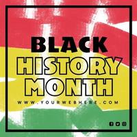 mês do instagram da história negra, modelo de postagem do instagram, bandeira da áfrica do sul para banner vetor