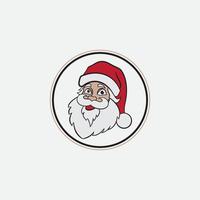 logotipo do ícone de design de ilustrações vetoriais de papai noel vetor