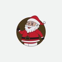 logotipo de ícone de design de ilustrações vetoriais de papai noel vetor