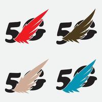 ilustrações vetoriais do logotipo cinco g vetor