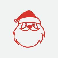 logotipo do ícone de design de ilustrações vetoriais de papai noel vetor