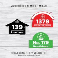 arquivos de modelo de corte a laser para números de casas, números de casas, números de quartos, vilas, pavilhões, apartamentos e nomes de ruas vetor