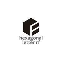 letra rf vetor de logotipo geométrico simples hexagonal