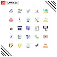 conjunto de 25 sinais de símbolos de ícones de interface do usuário modernos para futuro de comunicação de geração de tecnologia enviar elementos de design de vetores editáveis