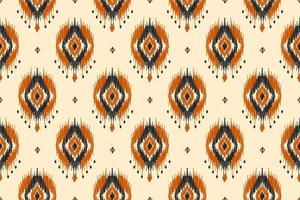 padrão sem emenda de ikat étnico em tribal. impressão de ornamento étnico geométrico asteca. estilo padrão ikat. vetor