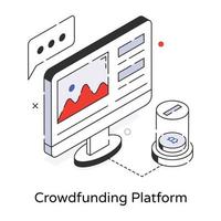 plataforma de crowdfunding da moda vetor