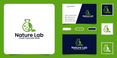 laboratório natural e inspiração de cartão de visita vetor