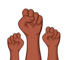 mês da história negra. ilustração em vetor punho de braço de história afro-americana.