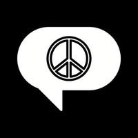 ícone de vetor de bate-papo de paz