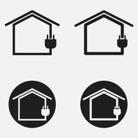 design de ilustrações vetoriais de logotipo de casa inteligente vetor