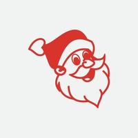 logotipo do ícone de design de ilustrações vetoriais de papai noel vetor