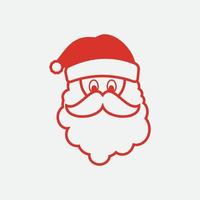 logotipo do ícone de design de ilustrações vetoriais de papai noel vetor