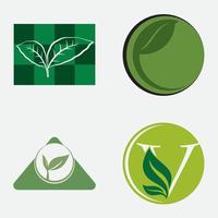 logotipo de ícone de design de ilustração vetorial de folha vetor