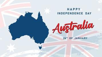 feliz dia da austrália - cartaz do dia da independência. 26 de janeiro. celebração do dia australiano. memorial austrália dia vector design ilustração.