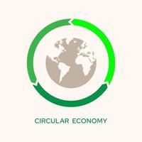 ícone do símbolo da economia circular. ilustração vetorial vetor