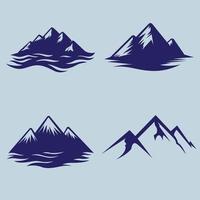 vetor de conjunto de logotipo de montanha