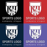Eu vou criar o logotipo do clube de futebol ou futebol. vetor