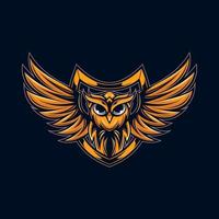 logotipo de esportes de coruja vetor