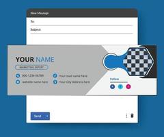 design de modelo de assinatura de e-mail corporativo vetor