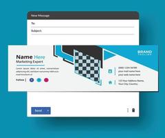design de modelo de assinatura de e-mail corporativo vetor