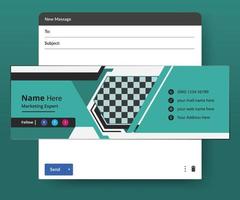 design de modelo de assinatura de e-mail corporativo vetor