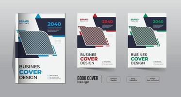 design de modelo de capa de livro de negócios corporativos vetor