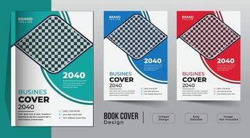 design de modelo de capa de livro de negócios corporativos vetor