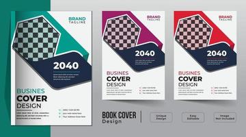 design de modelo de capa de livro de negócios corporativos vetor