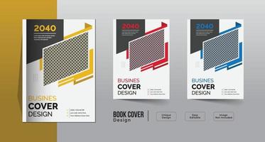 design de modelo de capa de livro de negócios corporativos vetor