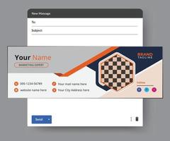 design de modelo de assinatura de e-mail corporativo vetor
