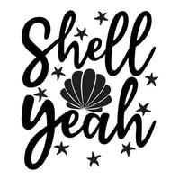 shell sim recortes de vetor de sublimação de sereia para scrapbooking cartões de artesanato de papel tshirt