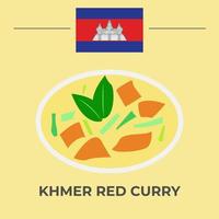caril vermelho khmer vetor