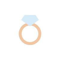 vetor de anel de diamante para apresentação do ícone do símbolo do site