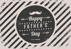 Retro Hipster Style Happy Father's Day Illustration vetor