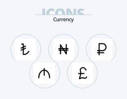 linha de moeda cheia ícone pack 5 design de ícone. . moeda . dinheiro. . dinheiro vetor