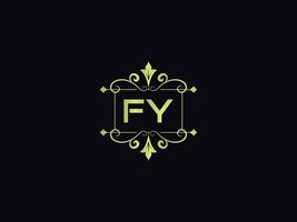 letra do logotipo fy moderno, modelo de logotipo de luxo fy colorido vetor