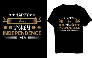 design de camiseta de independência vetor