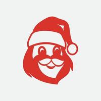 logotipo do ícone de design de ilustrações vetoriais de papai noel vetor