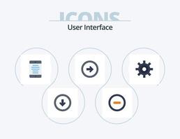 interface de usuário plana ícone pack 5 design de ícone. engrenagem. interface de usuário. interface. do utilizador. flecha vetor