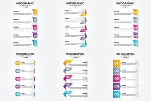 infográficos vetoriais de design plano definidos para publicidade em brochuras. panfletos. e revistas. vetor